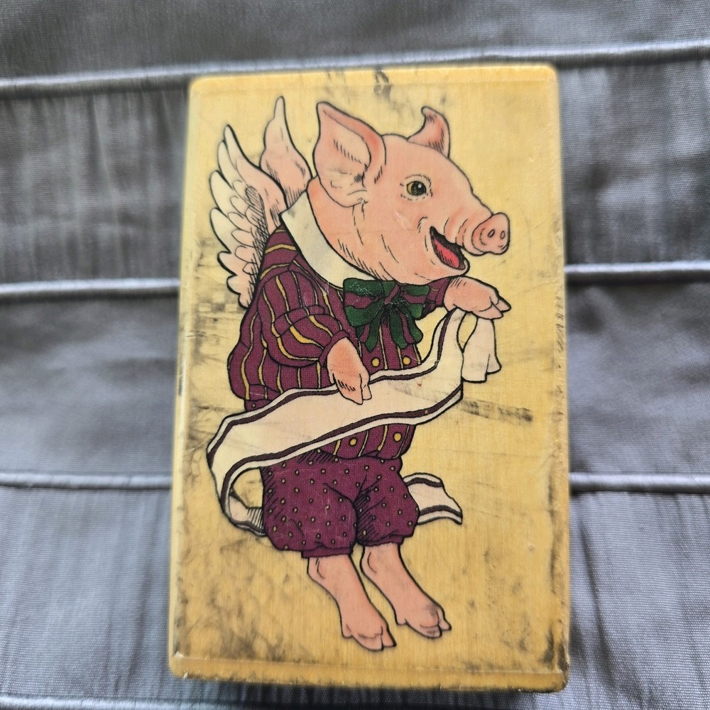 PSX Rubber Stamp G7001 by Joanne West – Vintage Wood-Mounted – Rare – Used